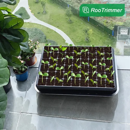 Vista 7 de RooTrimmer Bandejas de inicio de semillas de 54 celdas, bandeja de enchufe de 2.8 pulgadas de profundidad para bandeja de guardería TD377, bandejas