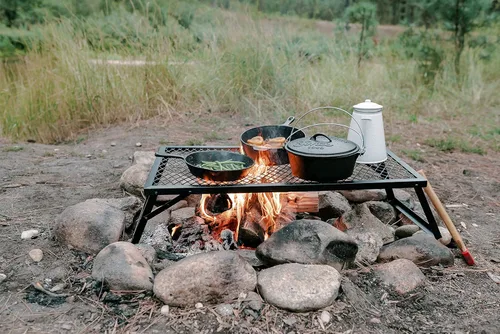 Vista 7 de Stansport Parrilla de Campamento Portátil de Acero con Revestimiento en Polvo