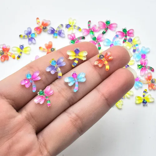 Vista 15 de 50 piezas de mini mariposas para manualidades, miniaturas de casa de muñecas, mini cosas de resina, mini mariposas diminutas para jardín de hadas