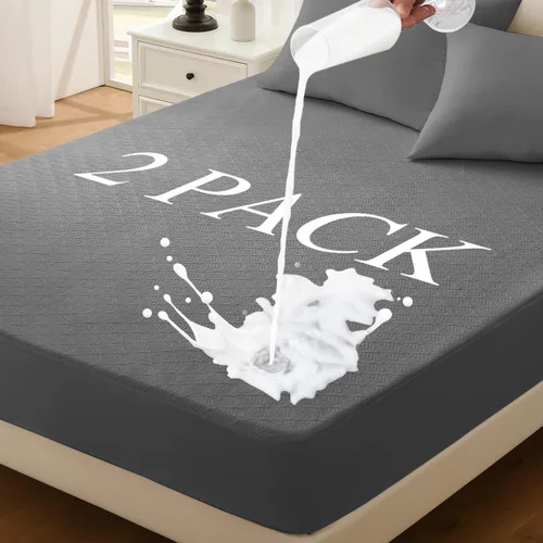 Vista 16 de Protector de colchón Twin, funda de colchón impermeable lavable de rayón, cubierta de colchón transpirable y silenciosa, protector de cama
