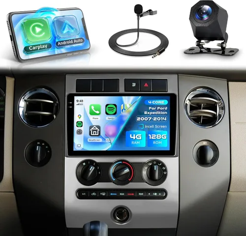 Vista 12 de Estéreo de radio de coche Android 15 para Ford Expedition 2007-2014