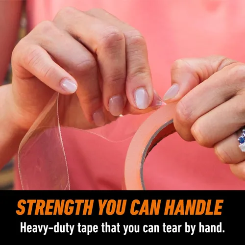 Vista 4 de Cinta adhesiva transparente Gorilla Crystal Clear, 4.78 cm x 16.5 m (paquete de 6) - Resistente al clima para proyectos y reparaciones en interiores