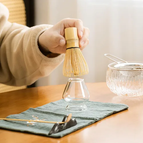 Vista 6 de DWEHIXBUY Juego de té japonés (7 piezas) Juego de batidor Matcha Bowl Matcha con boquilla de vertido Batidor de Matcha de bambú (chasen) Cuchara