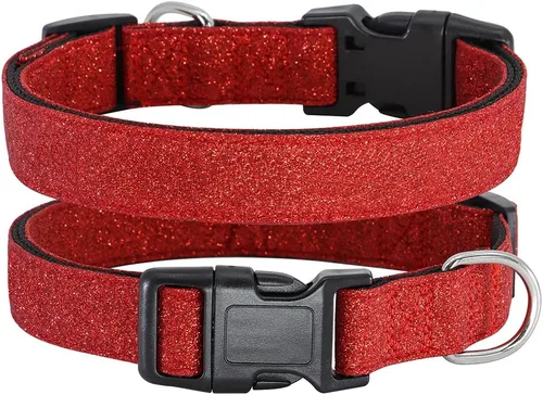 Vista 11 de TDTOK Collar Básico Brillante para Perro, Collar para Perro Cómodo y Duradero para Perros Pequeños, Medianos y Grandes con Hebilla de Plástico