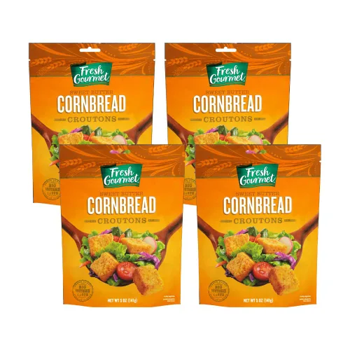 Vista 6 de Fresh Gourmet Crutones premium, pan de maíz dulce con mantequilla, 5 onzas (paquete de 3)