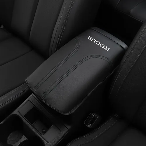 Funda para reposabrazos de consola central de automóvil para Nissan Rogue 2014-2020, de cuero, antiarañazos, protector de tapa de caja central,