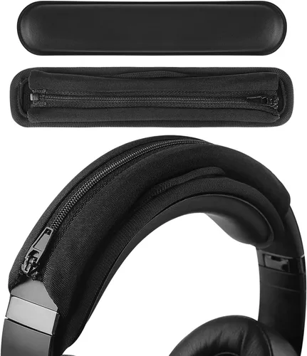Vista 11 de Geekria Funda de Diadema Mediana de Velour con Velcro + Juego de Protector de Almohadilla, No Se Necesitan Herramientas, Compatible con Auriculares