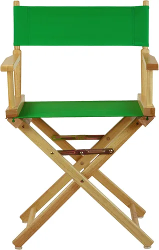 Vista 6 de Casual Home - Silla de director de 18.0 in, marco natural con lona verde