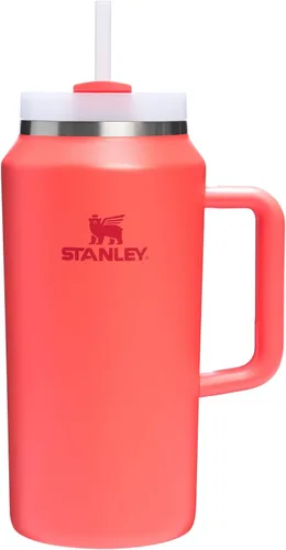 Vista 100 de STANLEY Quencher H2.0 - Vaso con mango y popote de 14 oz Tapa de 3 posiciones Flowstate Compatible con portavasos para viajes Vaso de acero