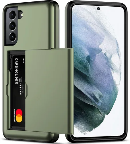 Vista 11 de Nvollnoe Funda para Samsung S20 FE con tarjetero de doble capa de protección resistente para Galaxy S20 FE, ranura para tarjeta oculta Funda delgada