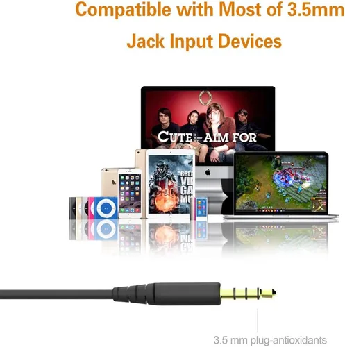 Vista 6 de MAXROCK (TM) Audífonos para Dormir Totalmente Suaves de Silicona con Tapones para los Oídos y Micrófono para Celulares, Tabletas y Conector de 3,5