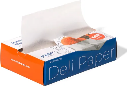 Vista 12 de Fit Meal Prep [Paquete de 500] Hojas de papel encerado de 6 x 10.75" para alimentos, papel de delicatessen precortado interplegado, envolturas