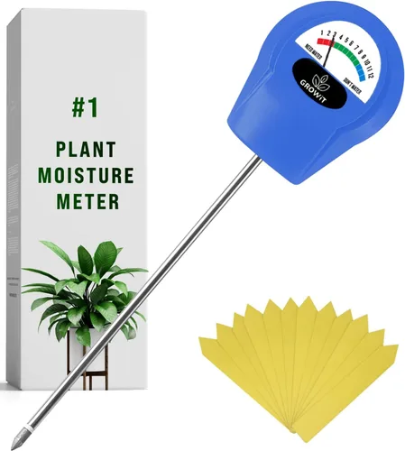 Vista 14 de GROWIT - Medidor de humedad para plantas, te indica con precisión cuándo regar tus plantas, 10.2 in, no necesita batería