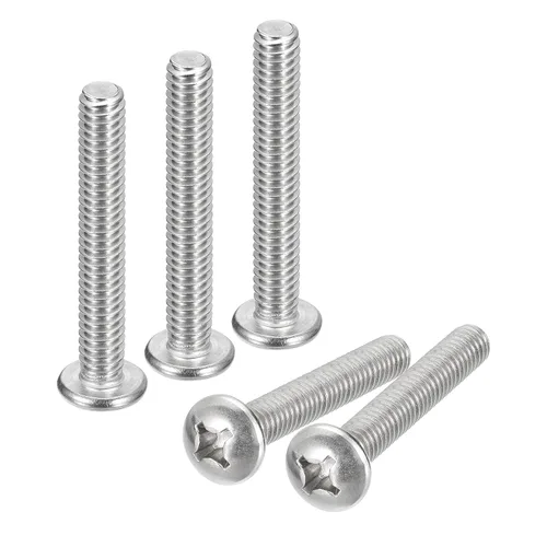 Vista 77 de uxcell Tornillos de máquina de cabeza redonda de 1/4-20x1, tornillo de acero inoxidable 304 18-8, accionamiento Phillips, totalmente roscado