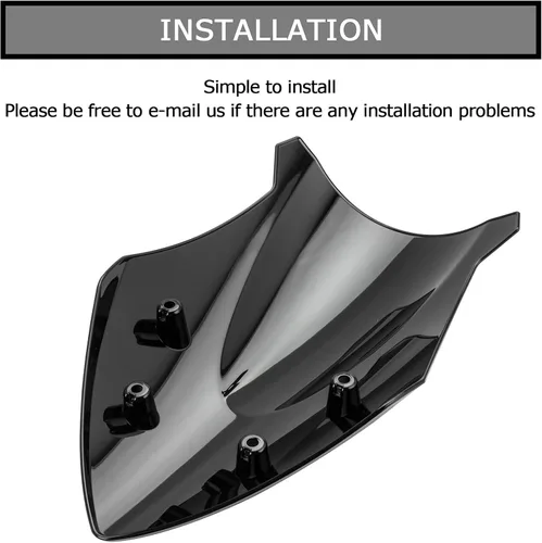 Vista 5 de Parabrisas doble burbuja para GSXS1000 GSXS1000F 2015-2021 (negro)