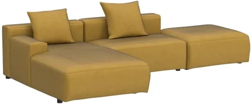 Vista 4 de Acanva Juego de sofá modular moderno de lujo en forma de L, sofá tapizado de 3 plazas con diván para sala de estar, dormitorio, apartamento
