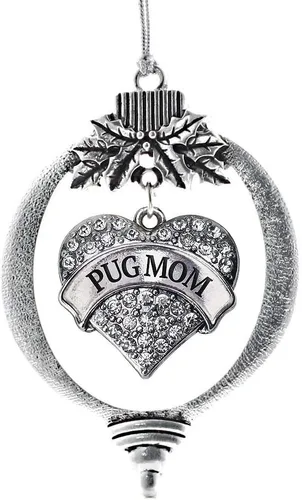 Vista 247 de Inspired Silver Adornos festivos de dije de corazón pave de plata con circonitas cúbicas