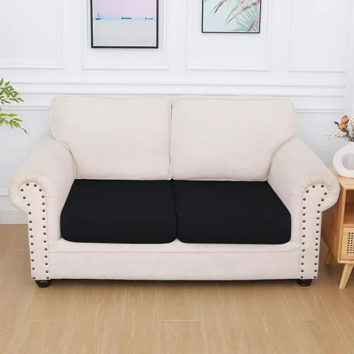 Vista 218 de hyha Fundas de cojín de sofá estampadas, fundas de sofá florales lavables para sofás con 2 cojines, fundas de cojín de patrón elástico para muebles