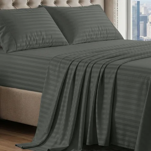 Vista 82 de LANE LINEN - Sábanas individual 100% algodón egipcio suave, cómodo y grueso de calidad de hotel, costuras reforzadas totalmente elásticas, sin