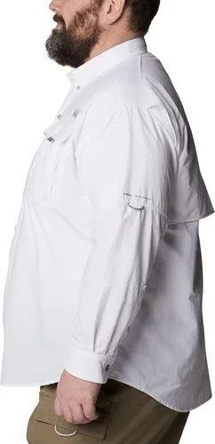 Vista 3 de Columbia Bahama II - Camisa de manga larga para hombre, color blanco, talla XL