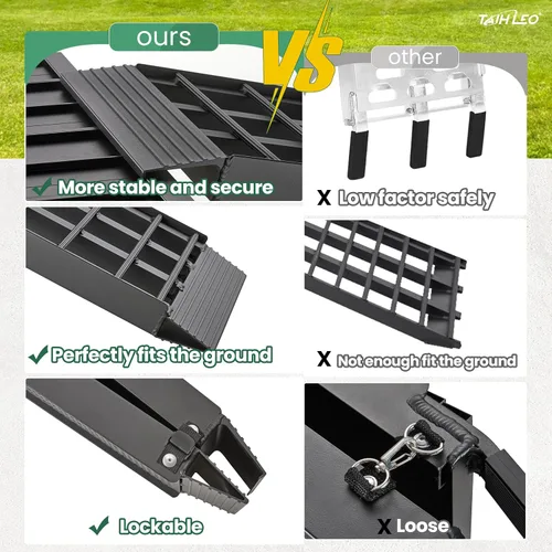 Vista 3 de Rampas para camiones con capacidad de 3000LBS - 2 piezas de 7.5 pies de rampas de carga resistentes, rampas de carga plegables para motocicletas