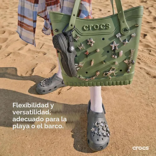 Vista 5 de Crocs Zuecos clásicos unisex para adultos Pizarra gris