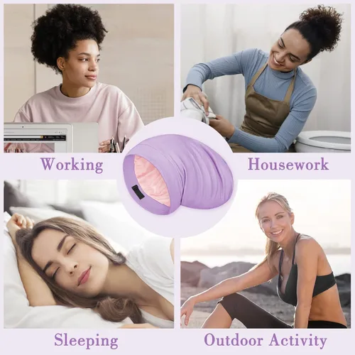 Vista 36 de LULUSILK Gorro de seda de morera para mujeres durmientes, gorro de dormir de seda real para cabello rizado y trenzas, envoltura de seda pura