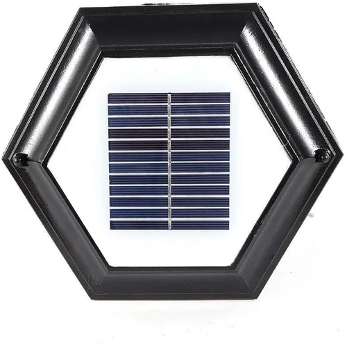 Vista 7 de Luces solares para exteriores, luz LED impermeable para paisaje, lámpara de linterna de ahorro de energía, para valla o patio (negro)