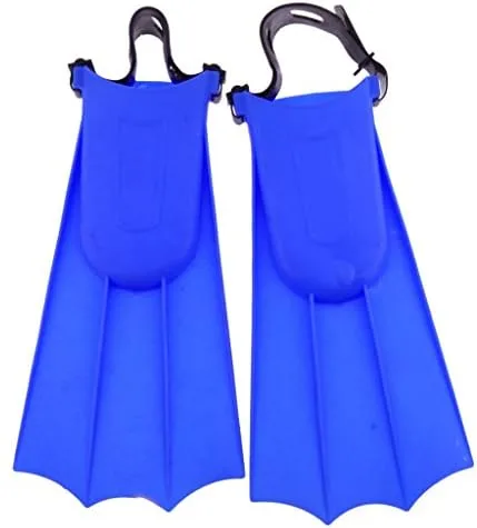 Vista 3 de Adultos Aletas Ajustables Natación Buceo Herramientas de Aprendizaje - Azul, L