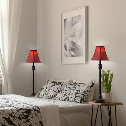 Vista 6 de Catalina Lighting 19358-003 Brenda Buffet Table Lamps, Desk Lamp for Office, Dorm, or Bedroom, Reading Light Nightstand Lamp, LED Bulb NOT Included