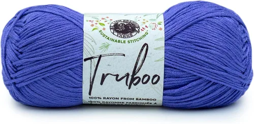 Vista 54 de Lion Brand Yarn Truboo Yarn, Azul (1 madeja)