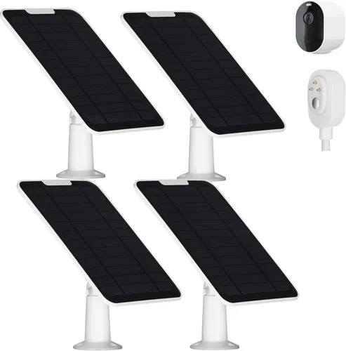 Vista 9 de Panel solar de carga de 5W de actualización compatible con Arlo Pro 3/Pro 4/Pro 5S/Ultra/Ultra 2/Go 2 Suministro de energía continua IP65 a prueba