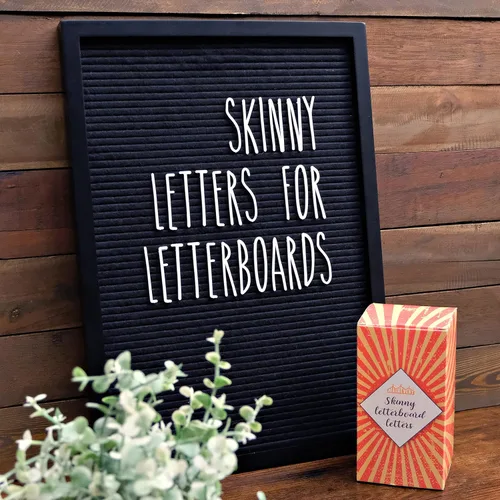 Vista 11 de Set de letras de plástico para tablero de 5 cm, solo letras para tablero de letras SIN TABLERO INCLUIDO, letras grandes de fieltro blanco, letras