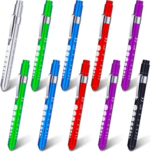 Vista 10 de Nuanchu 10 lámparas de pluma para enfermera, luz LED reutilizable con calibre de pupila, enfermeras, alfiler de luz para antorcha, estudiantes