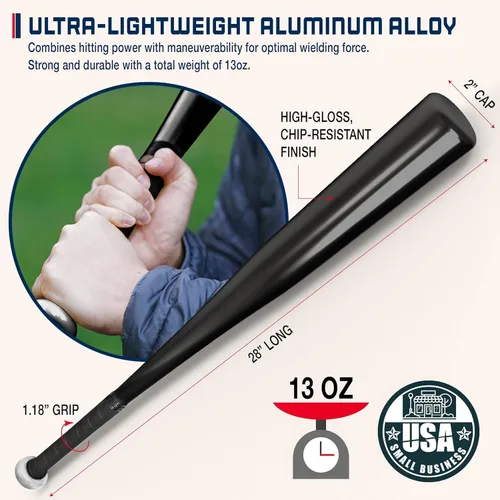 Vista 3 de Aluminum Baseball Bat - 28 Inch 13 Oz - Ultra-Lightweight Fungo Bat for Softball, Training - KOTIONOK