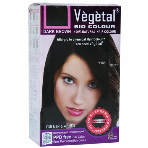 Vista 3 de Vegetal Bio Colour Experience - Tinte para el cabello castaño oscuro, unisex, sin amoníaco, sin PPD, 100% orgánico y herbales, tinte para el cabello