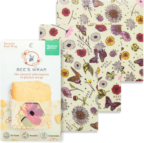 Vista 21 de Bee's Wrap Envolturas de cera de abeja para alimentos, hechas en Estados Unidos, reutilizables y orgánicas, envoltura para sándwiches y cubiertas