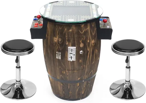 Vista 10 de Creative Arcades - Máquina arcade de tamaño completo de grado comercial estilo barril de vino Estándar/M/L Juegos clásicos 2 joysticks Sanwa