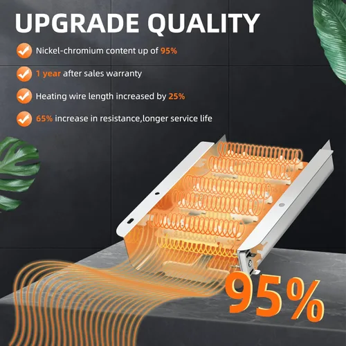 Vista 6 de 【Actualizado】Elemento de calefacción para secadora 279838 W10724237 para Whirlpool Wed4815ew1 Maytag Centennial Medc215ew1 Kenmore 70 80 Series