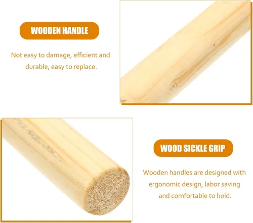Vista 3 de Manijas de madera de repuesto para pala, mango antideslizante, mango de madera dura, 4 uds