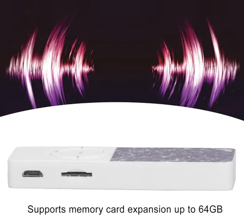 Vista 4 de Delgado multifunción HiFi sin pérdida de sonido 64GB reproductor MP3 para amantes de la música (negro)