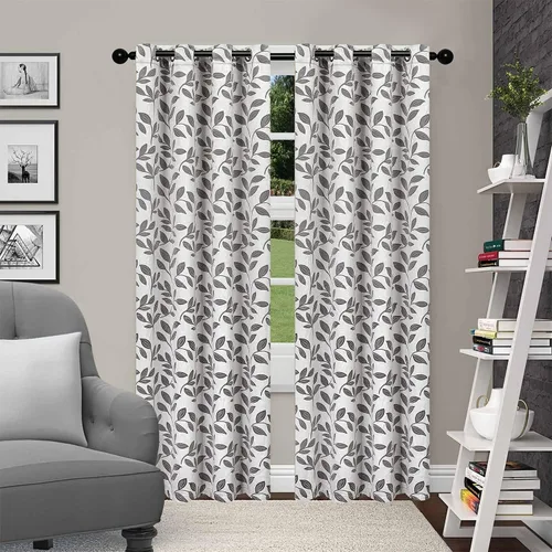 Vista 145 de Superior Cortinas opacas, oscurecimiento de la habitación para dormitorio, bloqueo solar, térmicas, cortinas bohemias modernas, colección de hojas
