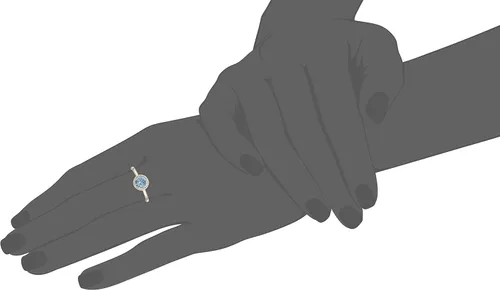 Vista 4 de Tienda Collection 10k Gold Imported Crystal March Birthstone Ring