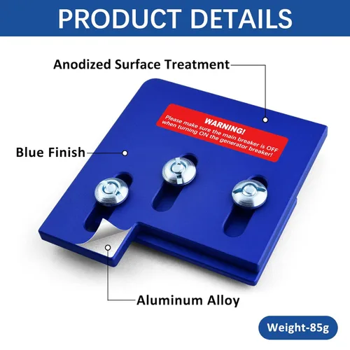 Vista 3 de LATING Generador de enclavamiento para Square D QO o Homeline 150 o 200 A mp paneles con 1 3/8 pulgadas de espaciado, azul
