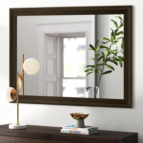 Vista 8 de CULER Espejo de pared de madera blanca para baño, espejos colgantes rectangulares de 20 x 16 pulgadas con marco de madera para sala de estar