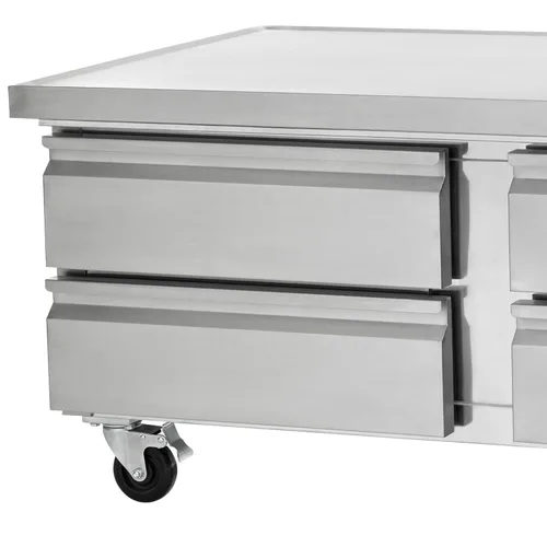 Vista 4 de Arctic Air ARCB72 74' Base refrigerada para chef con cuatro cajones, acero inoxidable, 115 V