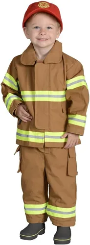 Aeromax Jr. Fire Fighter Bunker Gear, Bronceado, Tamaño 18 Meses