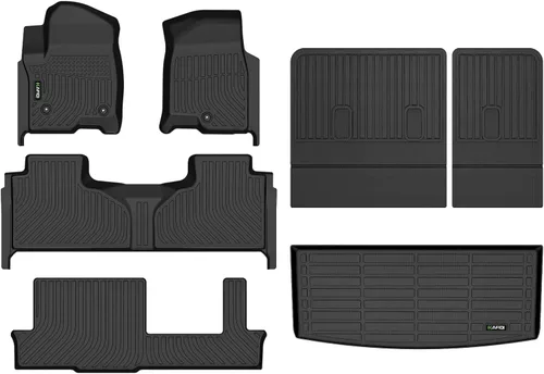 Vista 72 de HAFIDI® - Tapetes para auto con almacenamiento debajo del asiento, para todo clima, antideslizantes, de elastómero termoplástico, para la primera