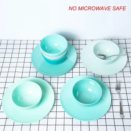 Vista 4 de KX-WARE Juego de cuencos de melamina de 28 onzas, 6 pulgadas, 100% melamina para cereales, sopa/ensalada, juego de 6 en colores surtidos