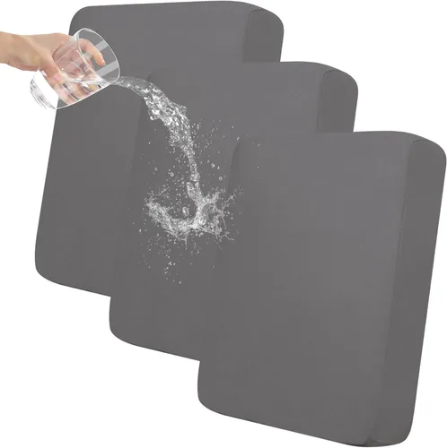 Vista 64 de Easy-Going Fundas de cojín 100% impermeables de 3 piezas para sofá seccional, izquierdo/derecho en forma de L, funda antideslizante para sofá, 2